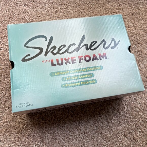 Sketcher's Luxefoam White Strap Sandal - Picture 8 of 9